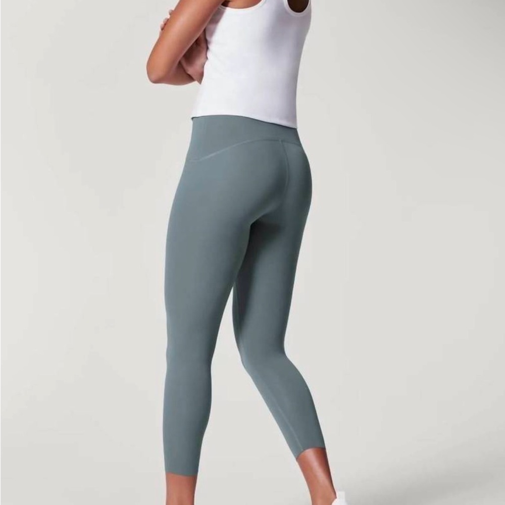 Spanx Booty Boost Leggings 7/8 length 2X NWT Hazy Grey Blue